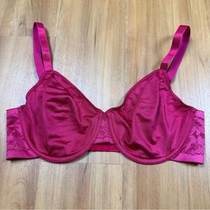 38D Gilligan O’Malley Pink Lace Underwire Bra Floral Mesh Lace Womens